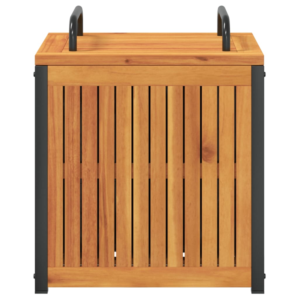 Cushion Box | Brown | Solid Acacia wood, powder-coated steel