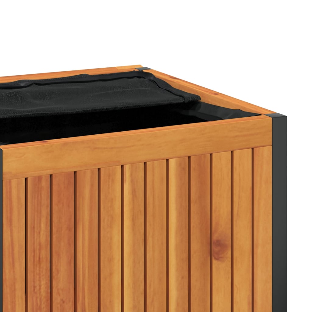 Cushion Box | Brown | Solid Acacia wood, powder-coated steel