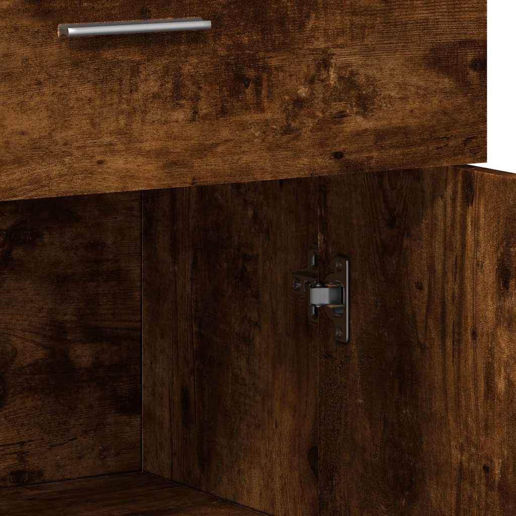 Sideboards 2 pcs Smoked Oak 60x30x84 cm Engineered Wood