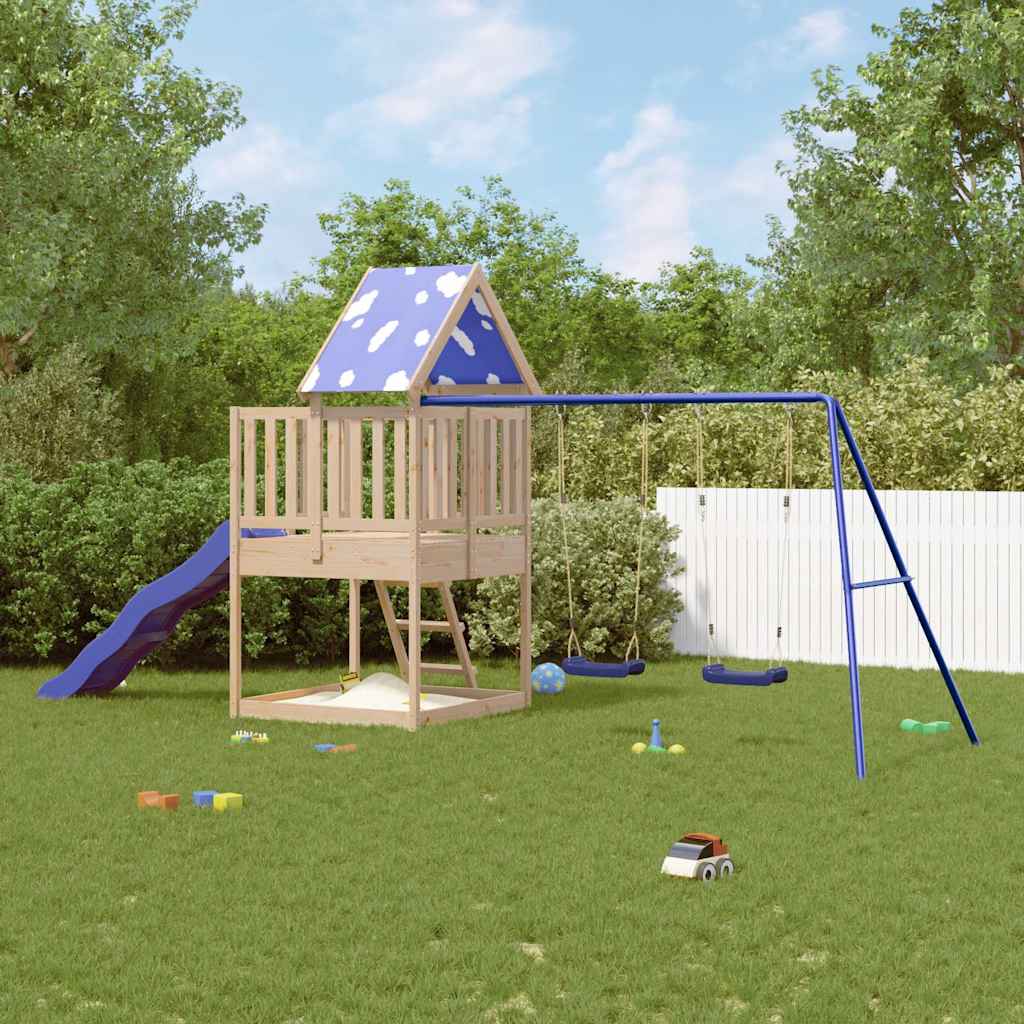 Outdoor Playset Solid Wood Pine