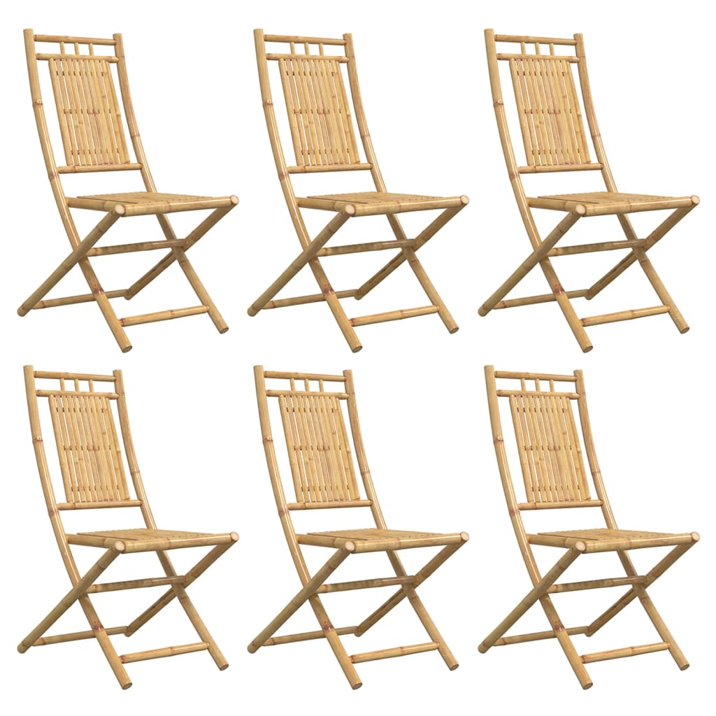 Folding Chairs 6 pcs 46x66x99 cm Bamboo