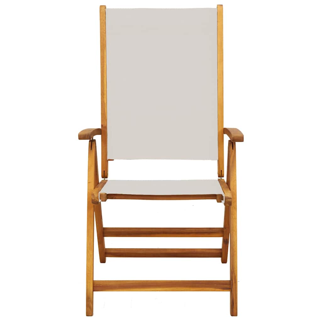 Folding Chairs 6 pcs Solid Wood Acacia and Textilene