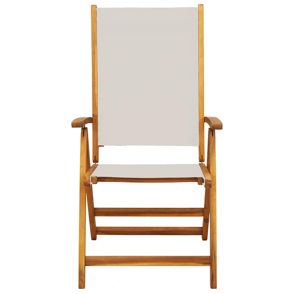 Folding Chairs 8 pcs Solid Wood Acacia and Textilene
