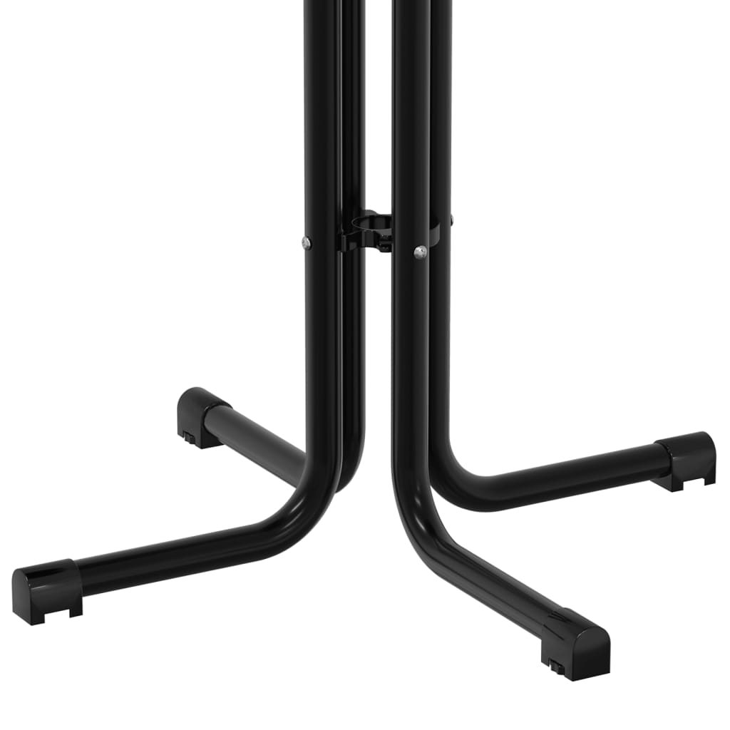Bar Table Black Ø70x110 cm Engineered Wood and Steel