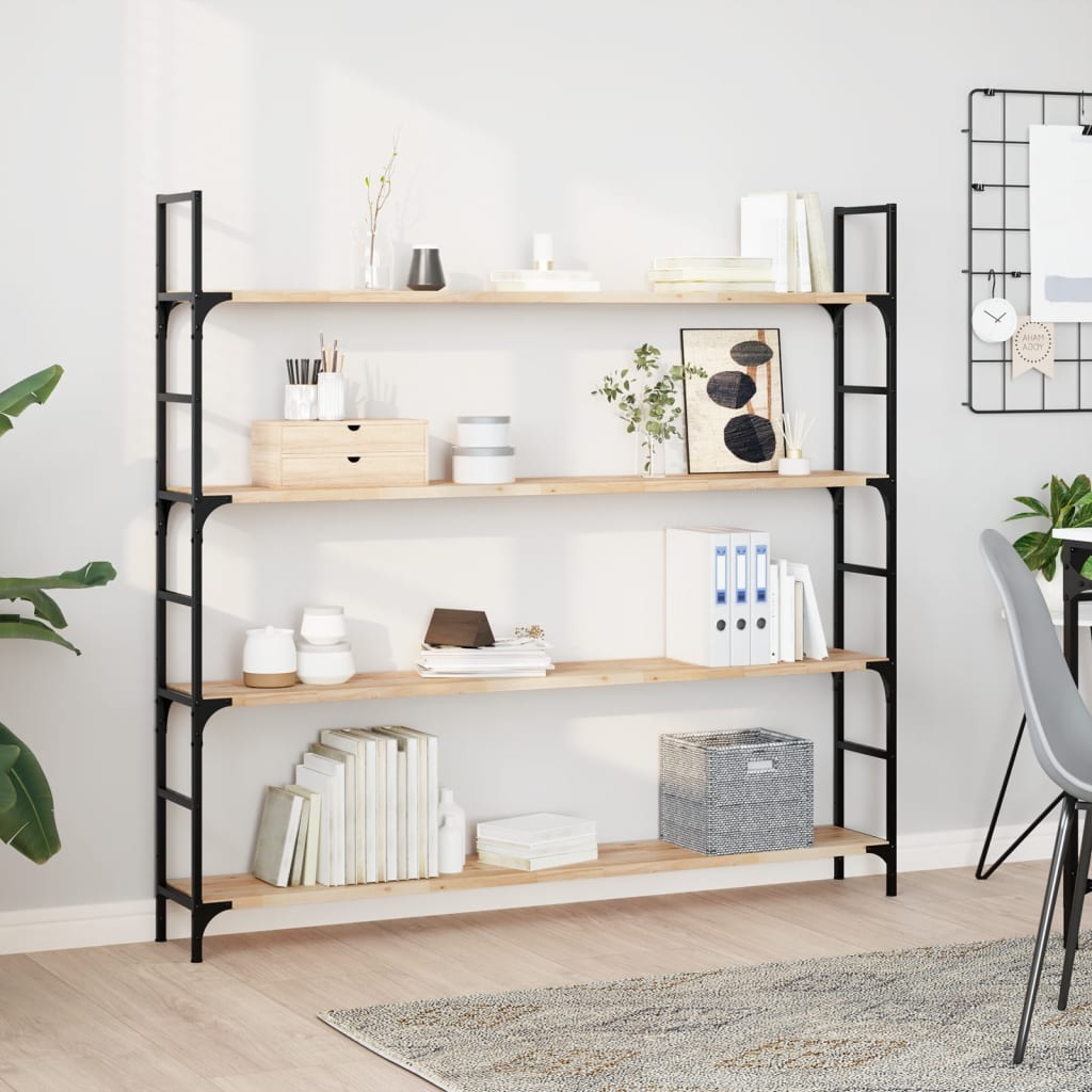 Floating Shelves 3 pcs 120x20x2 cm Untreated Solid Wood Acacia