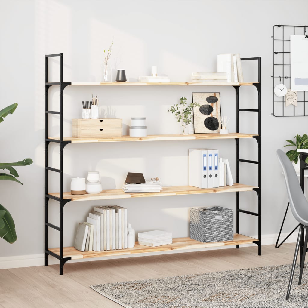 Floating Shelves 4 pcs 120x30x2 cm Untreated Solid Wood Acacia