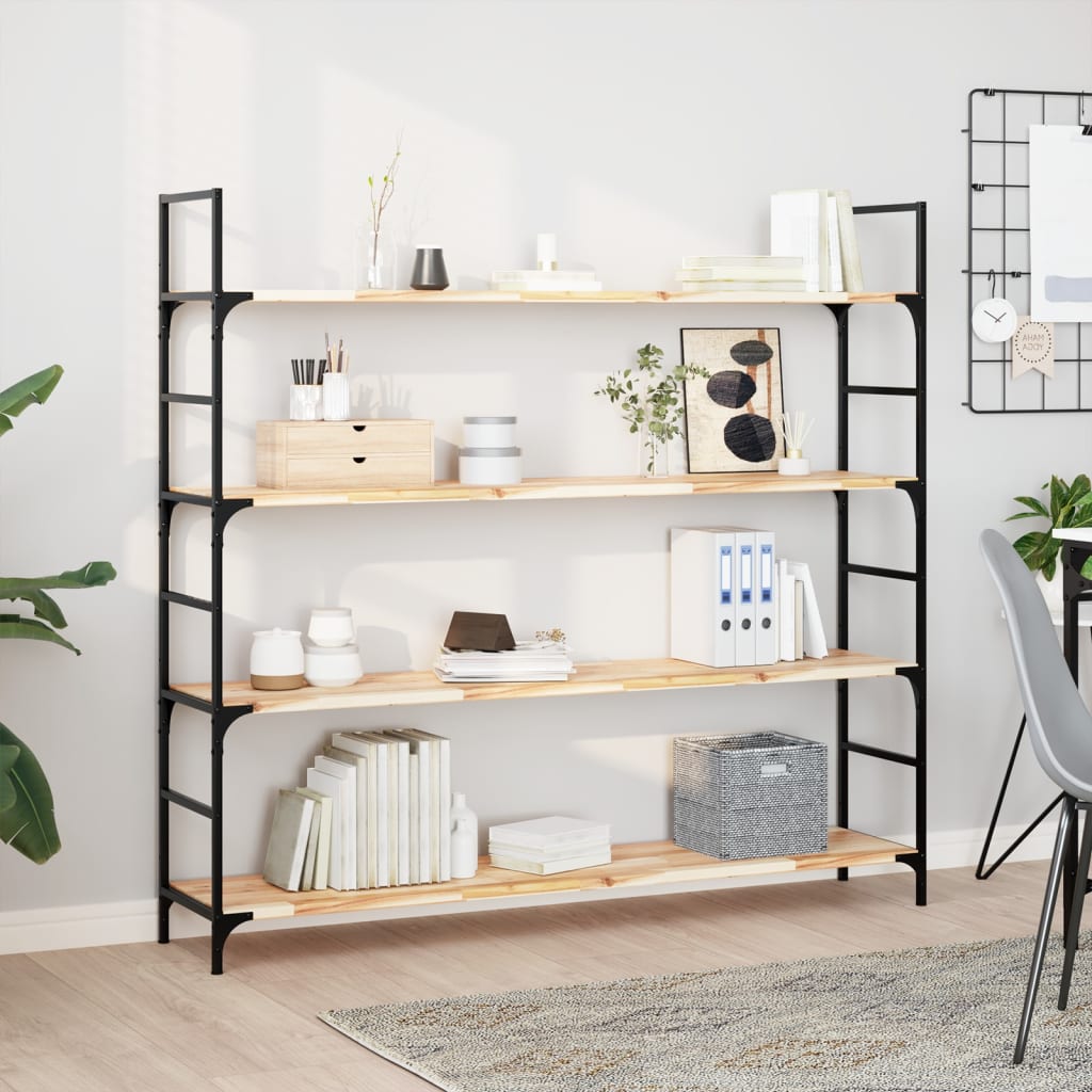 Floating Shelves 4 pcs 160x30x2 cm Untreated Solid Wood Acacia