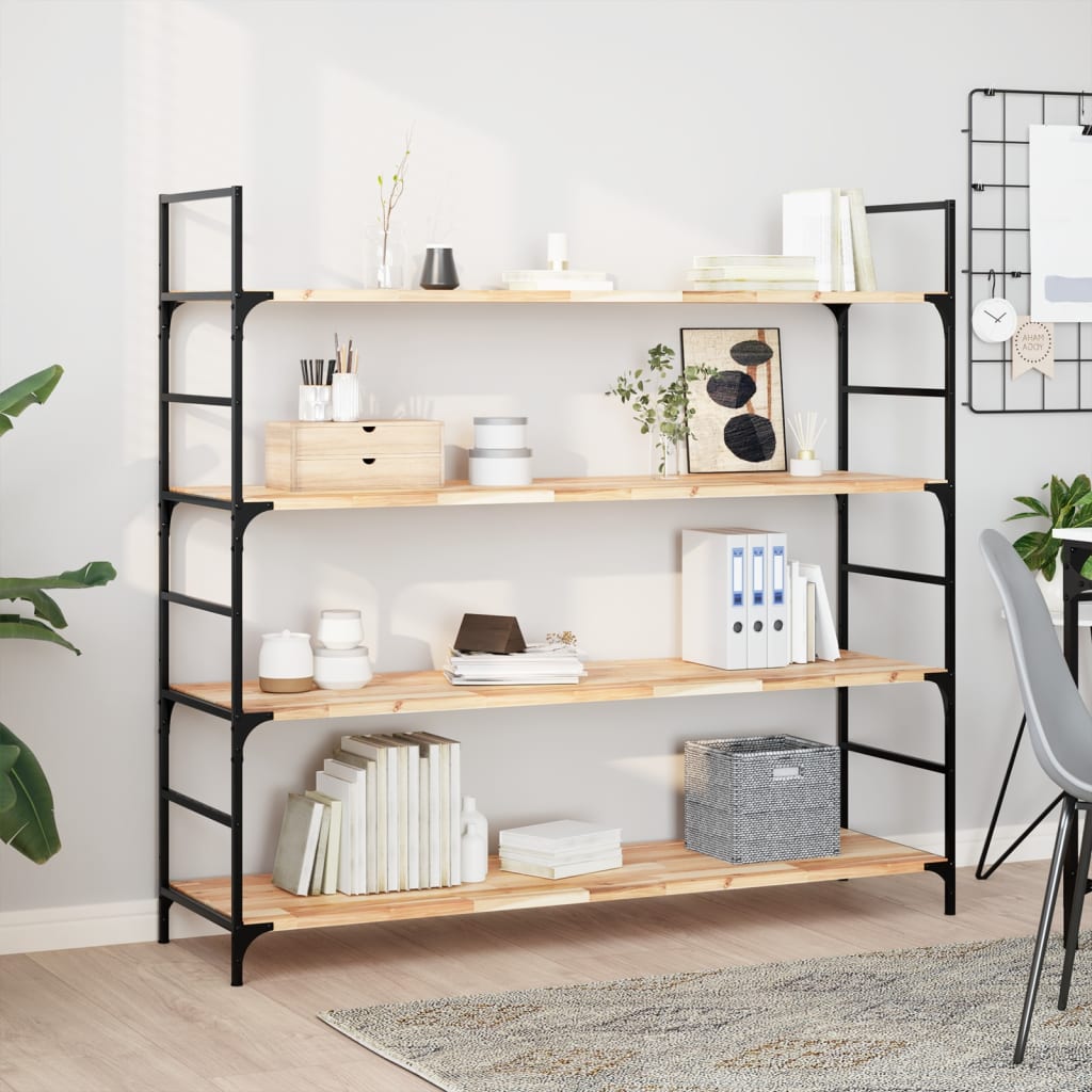 Floating Shelves 4 pcs 120x40x2 cm Untreated Solid Wood Acacia