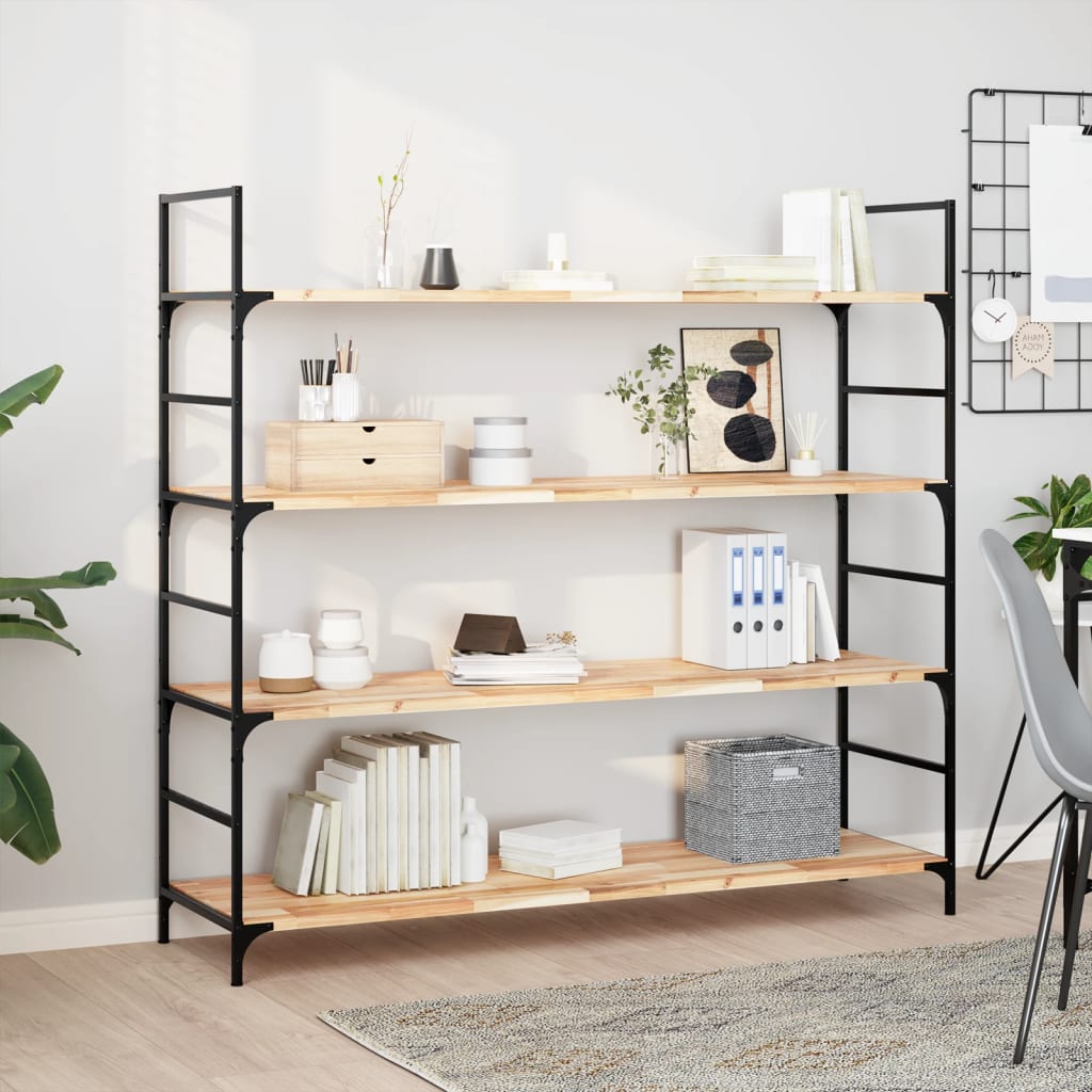 Floating Shelves 2 pcs 140x40x2 cm Untreated Solid Wood Acacia