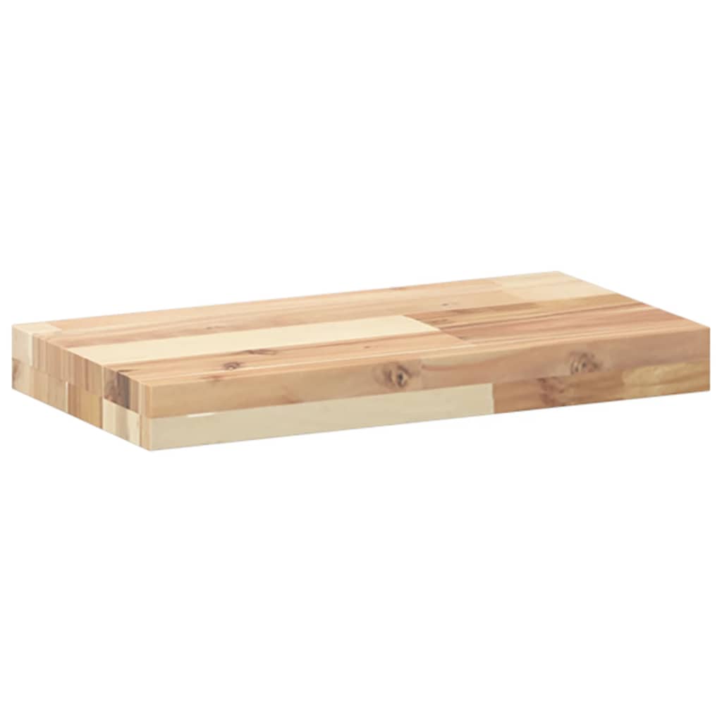 Floating Shelf 40x20x4 cm Untreated Solid Wood Acacia
