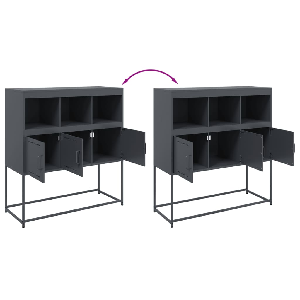 Sideboard Anthracite 100.5x39x107 cm Steel