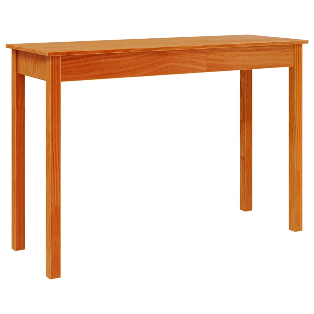 Console Table Wax Brown 110x40x75 cm Solid Wood Pine