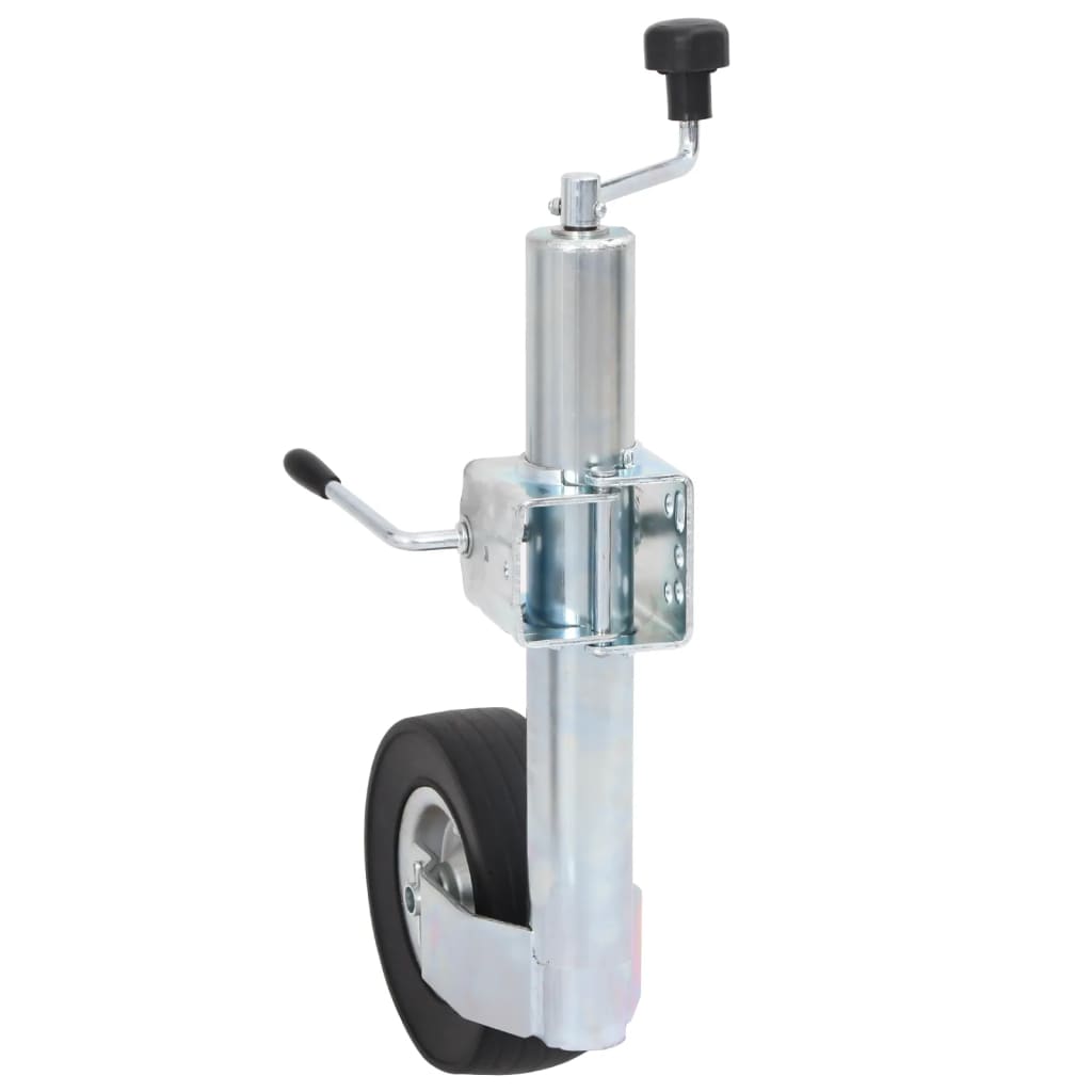 Trailer Jack Wheel 60 mm with 2 Support Tubes and 3 Split Clamps
