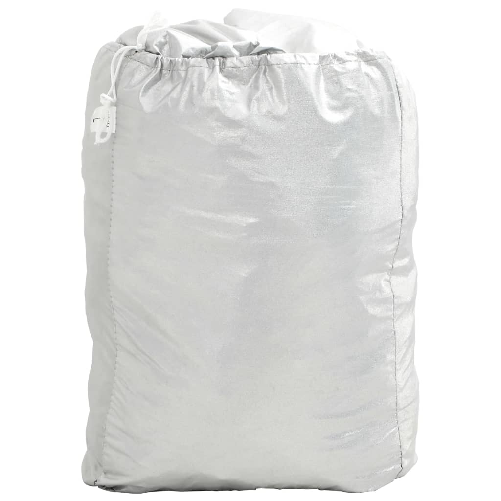 Half Car Cover with Hooks Silver L PEVA