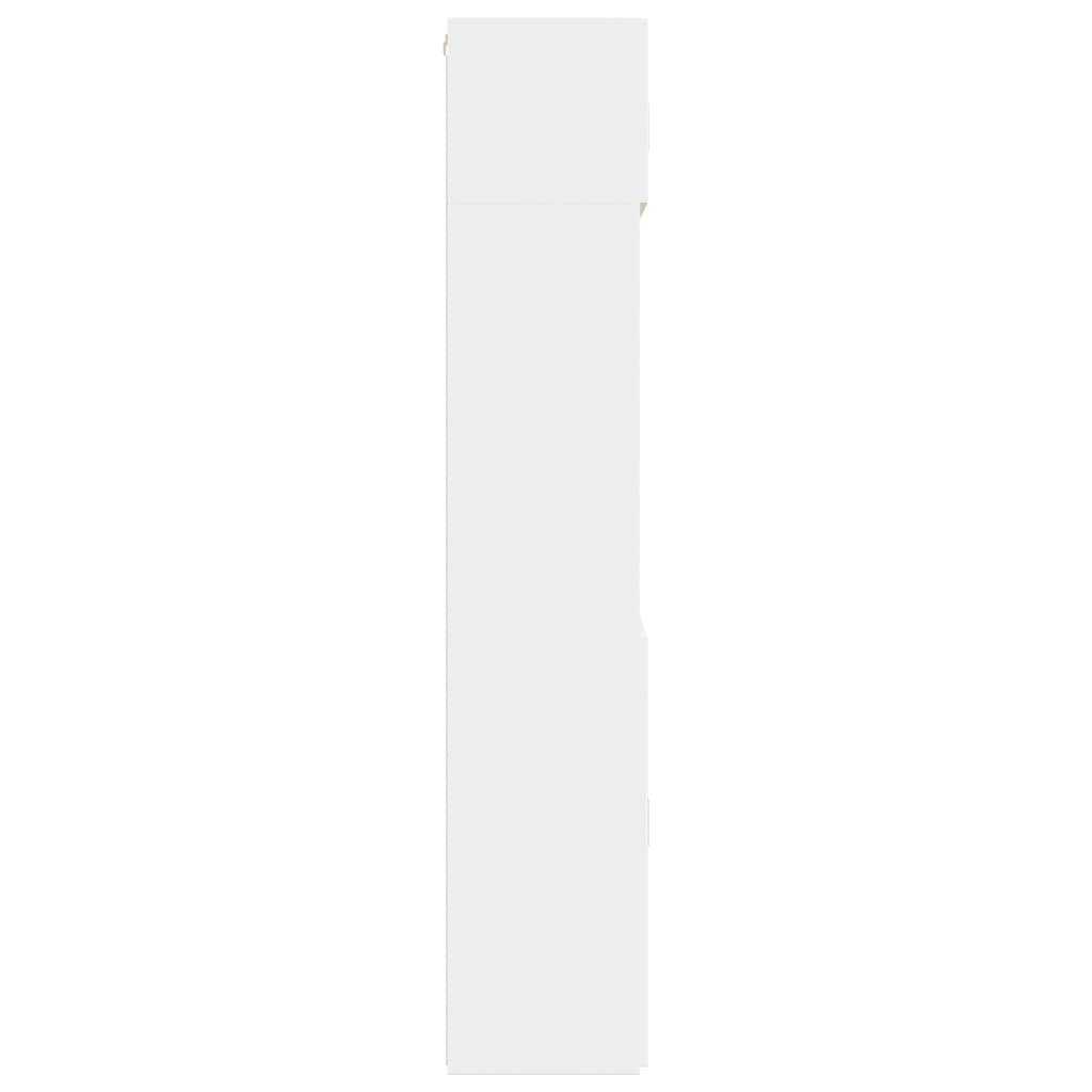 Storage Cabinet White 80x42.5x225 cm Engineered Wood