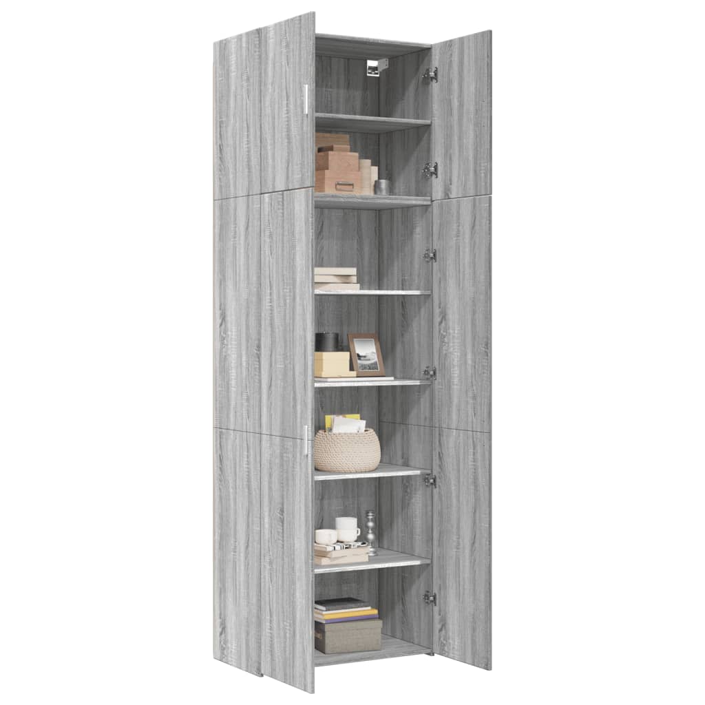 Highboard Grey Sonoma 80x42.5x249 cm Engineered Wood