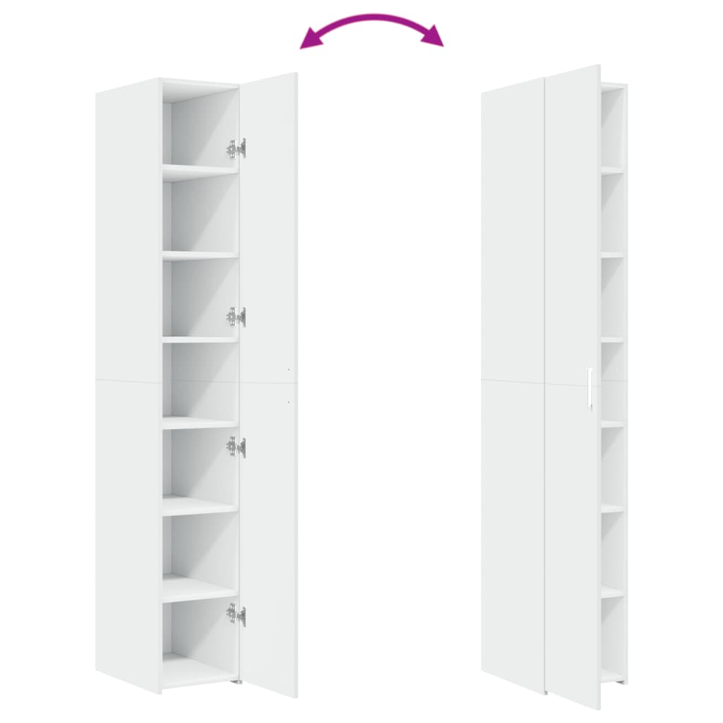 Highboard White 30x42,5x185 cm Engineered Wood