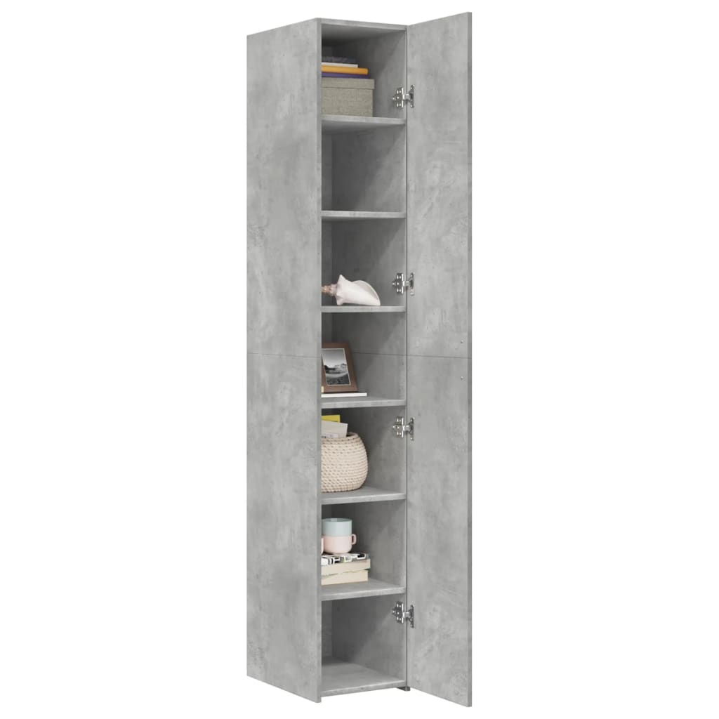 Highboard Concrete Grey 30x42,5x185 cm Engineered Wood