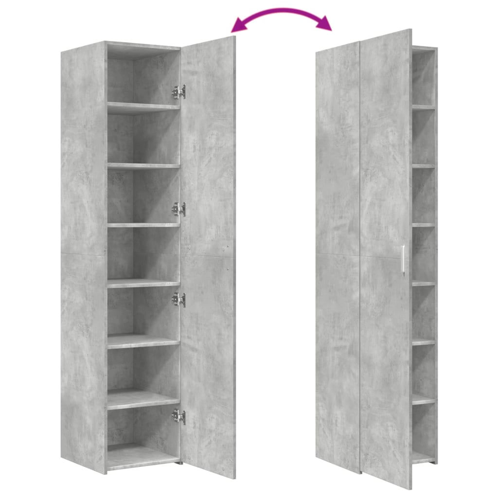 Highboard Concrete Grey 40x42,5x185 cm Engineered Wood