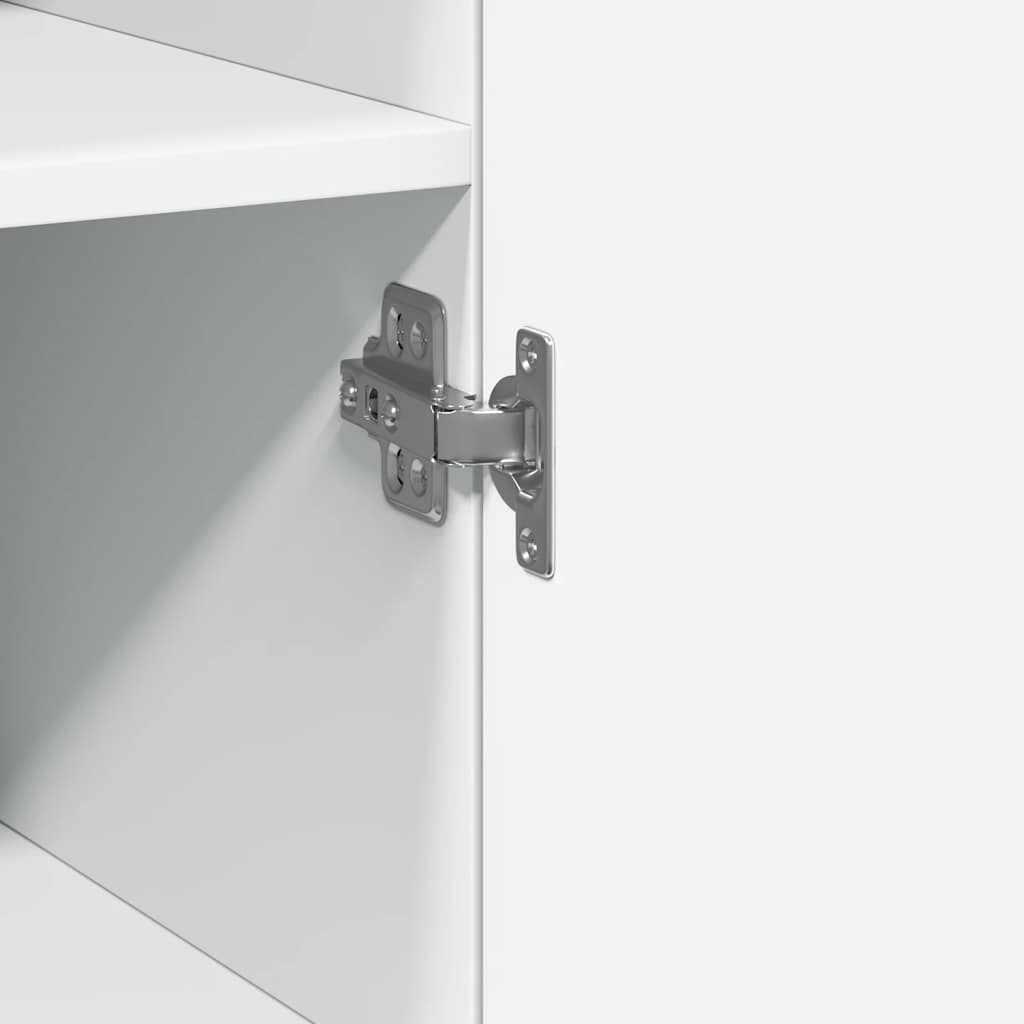 Highboard White 45x42,5x185 cm Engineered Wood