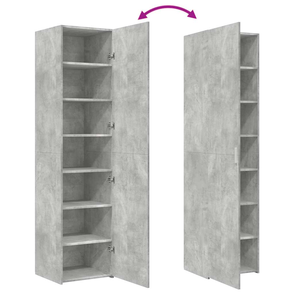 Highboard Concrete Grey 45x42,5x185 cm Engineered Wood