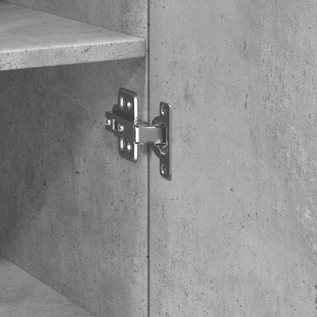 Highboard Concrete Grey 45x42,5x185 cm Engineered Wood