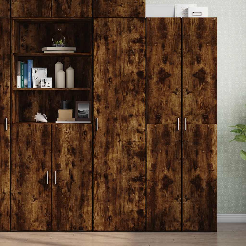 Highboard Smoked Oak 45x42,5x185 cm Engineered Wood