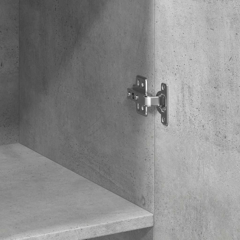 Highboard Concrete Grey 70x42,5x185 cm Engineered Wood
