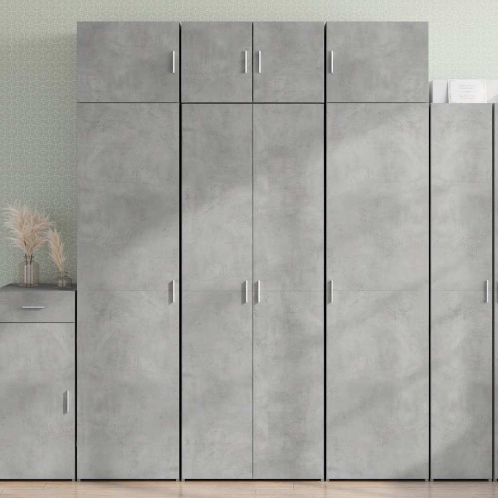 Highboard Concrete Grey 70x42,5x185 cm Engineered Wood