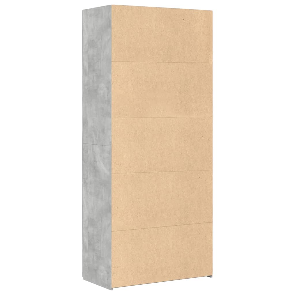 Highboard Concrete Grey 80x42,5x185 cm Engineered Wood