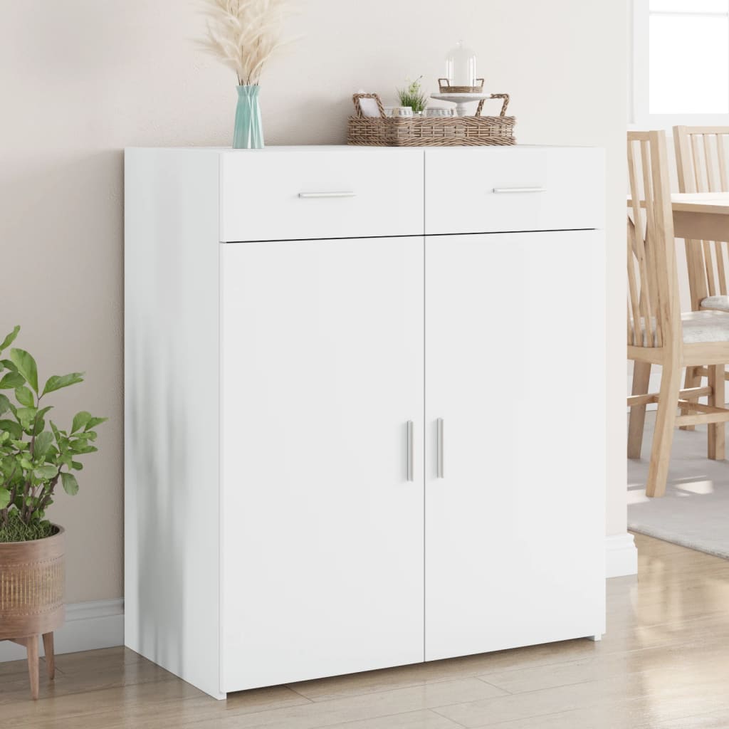 Sideboard White 80x42,5x93 cm Engineered Wood