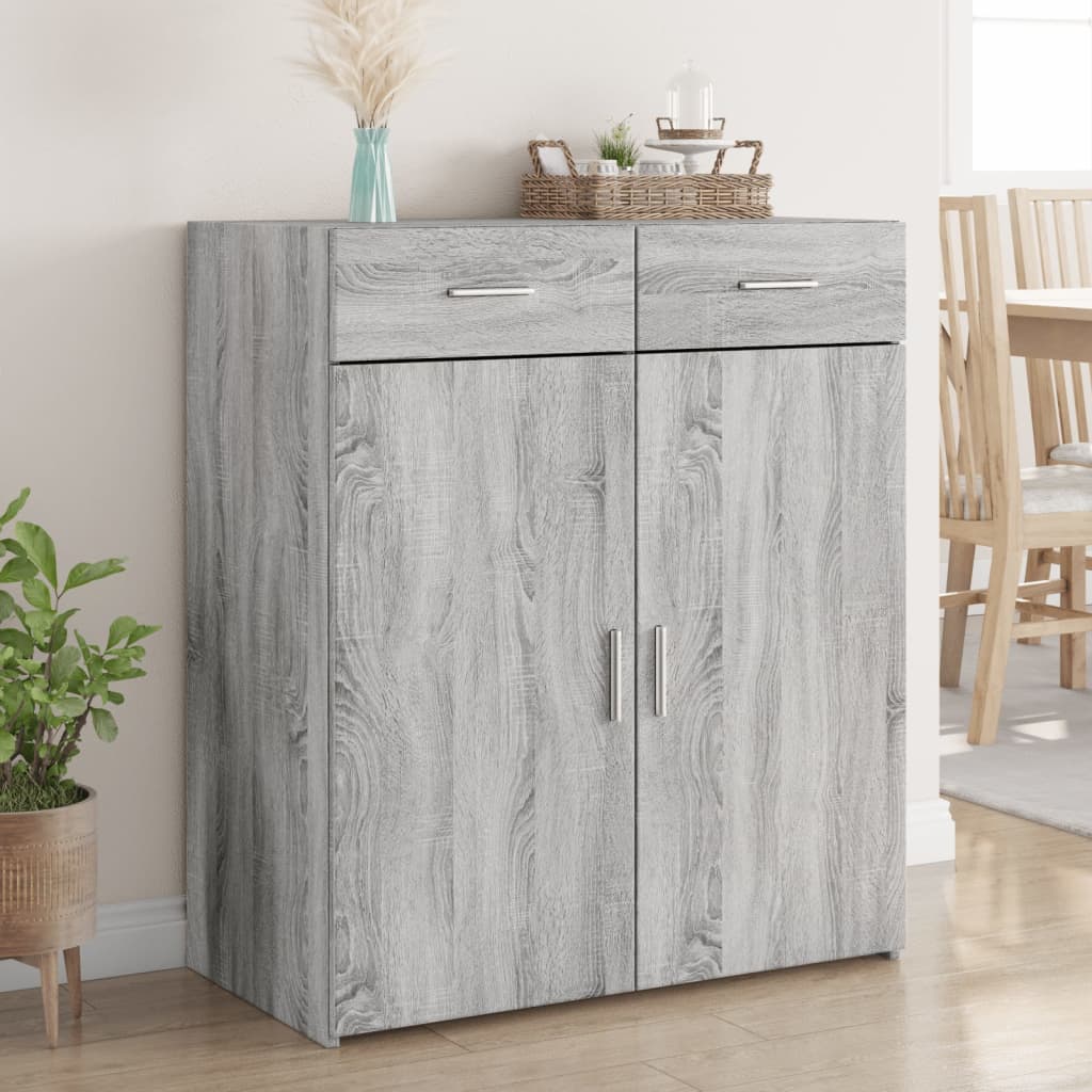 Sideboard Grey Sonoma 80x42,5x93 cm Engineered Wood
