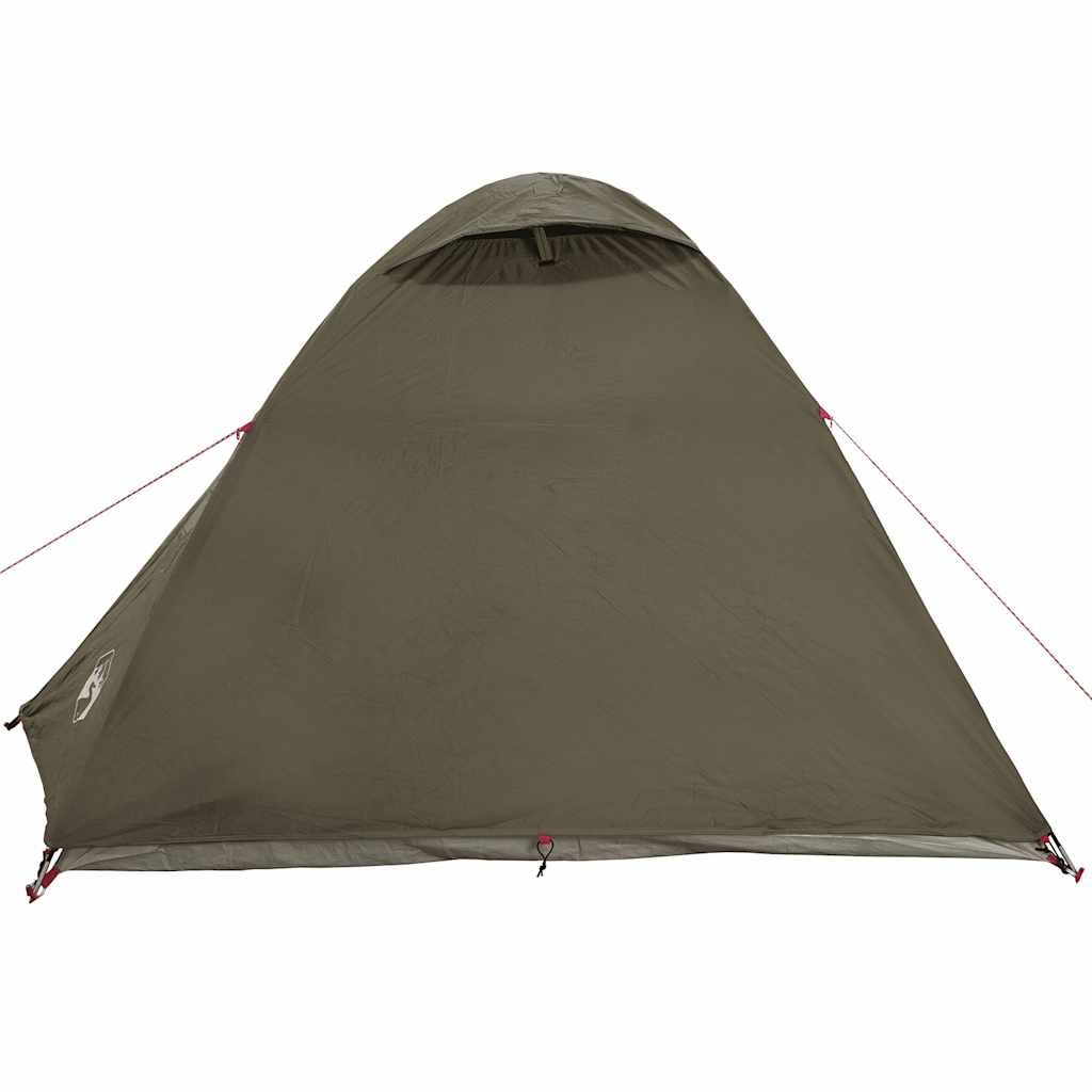 Camping Tent Dome 3-Person Brown Waterproof