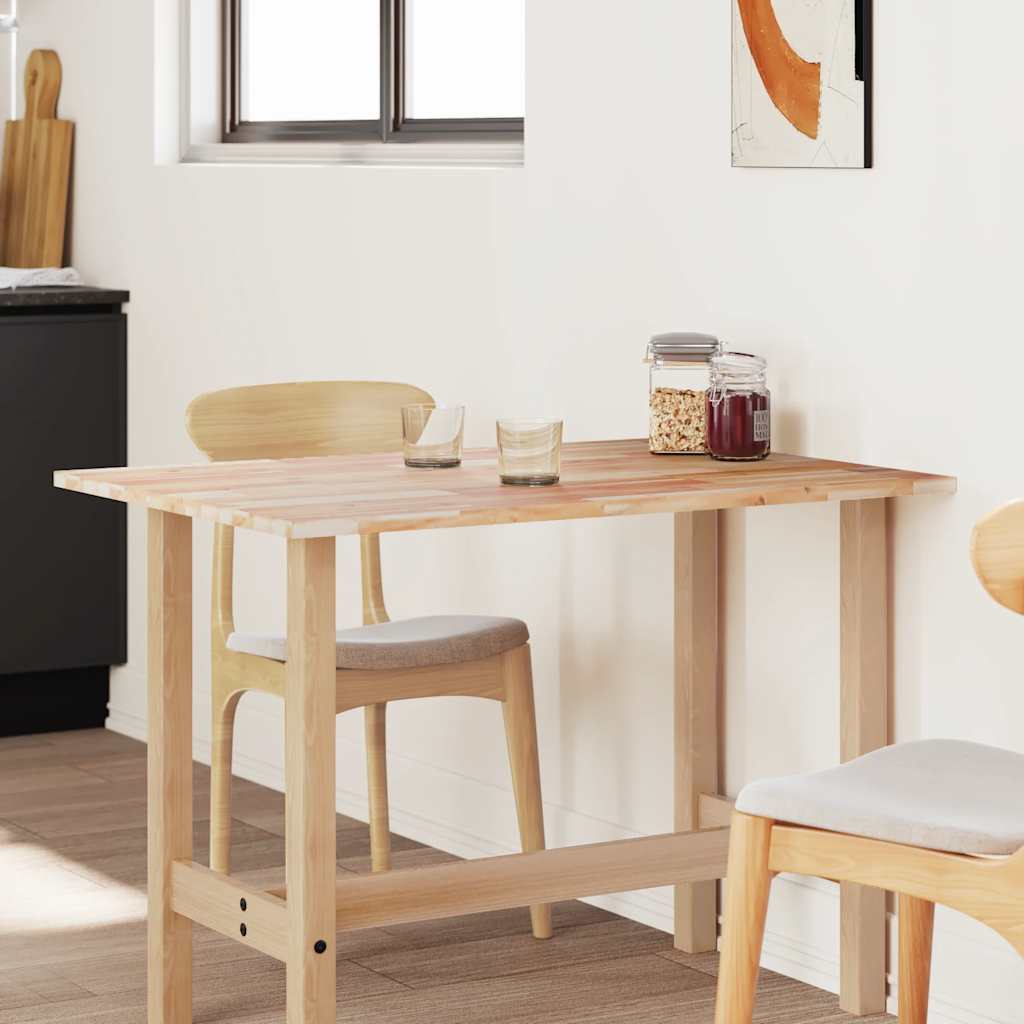 Table Top Rectangular 100x80x2 cm Solid Wood Acacia