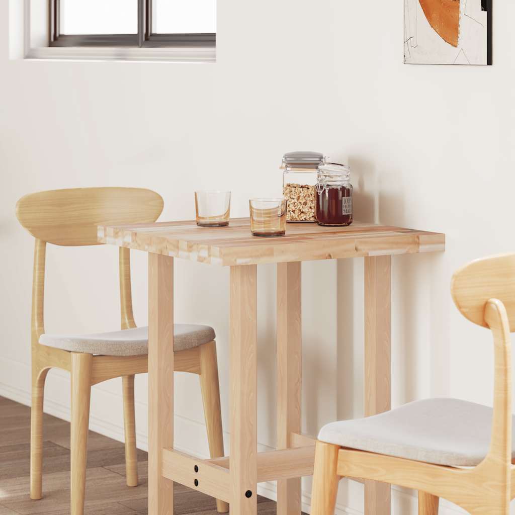 Table Top Rectangular 80x60x4 cm Solid Wood Acacia