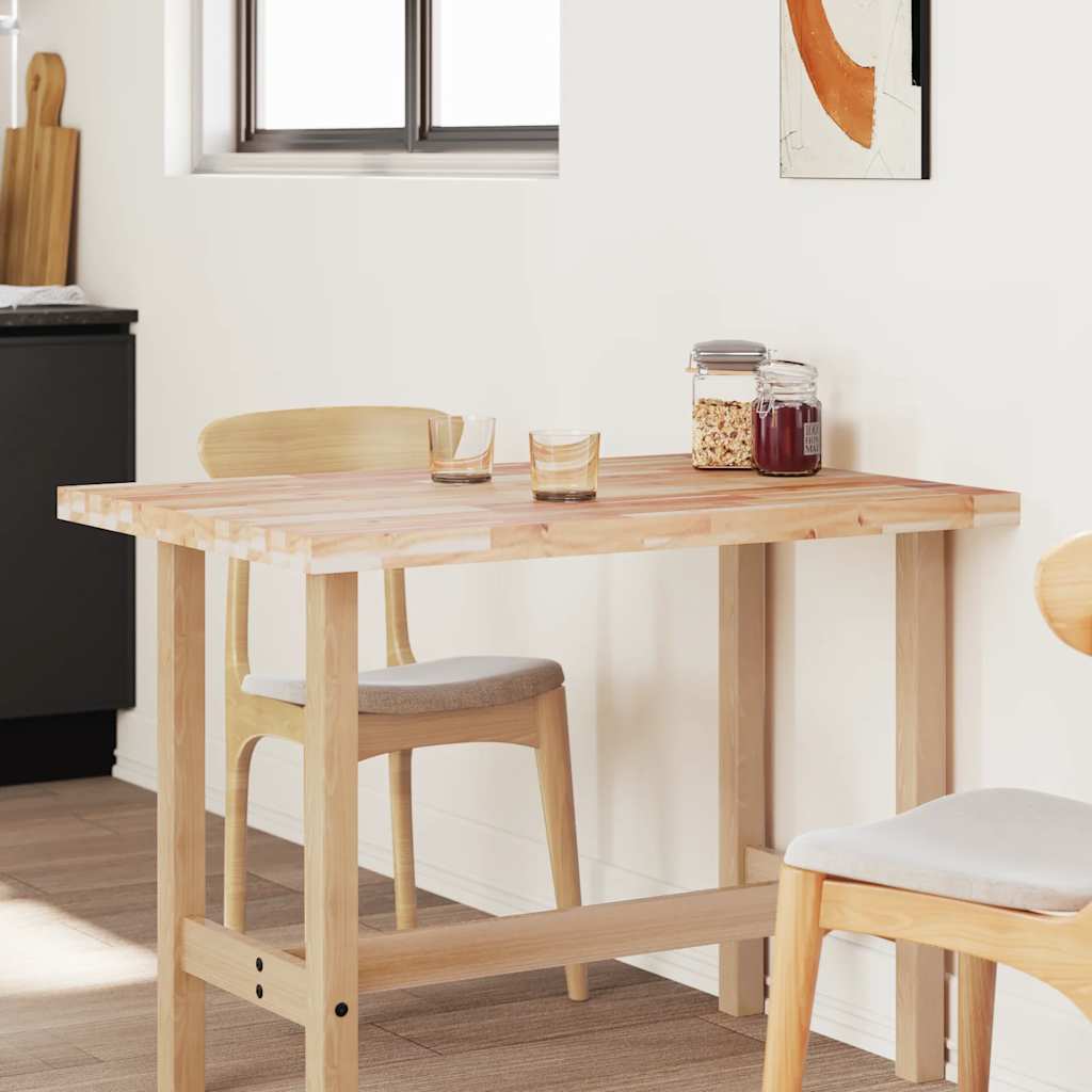 Table Top Rectangular 100x70x4 cm Solid Wood Acacia