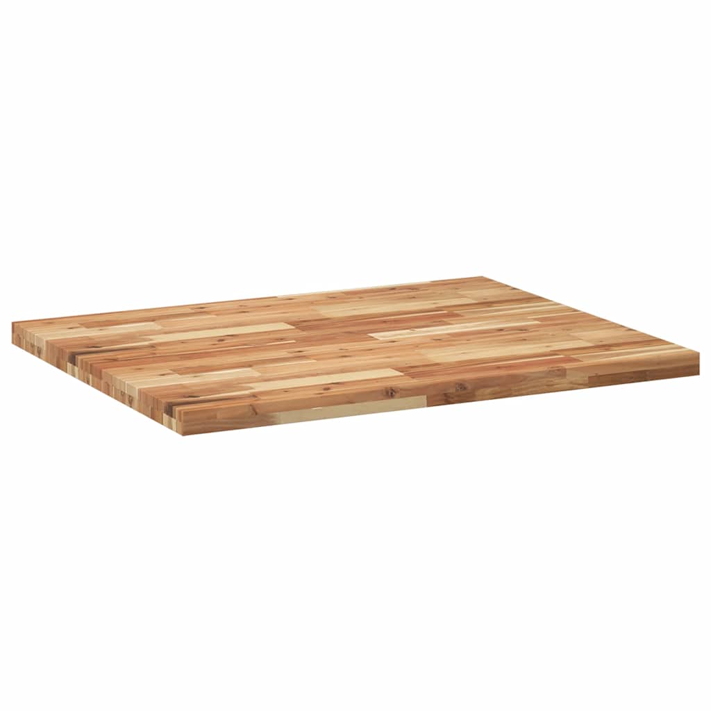 Table Top Rectangular 100x80x4 cm Solid Wood Acacia