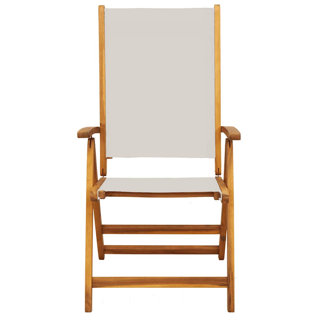 Folding Chairs 2 pcs Solid Wood Acacia and Textilene