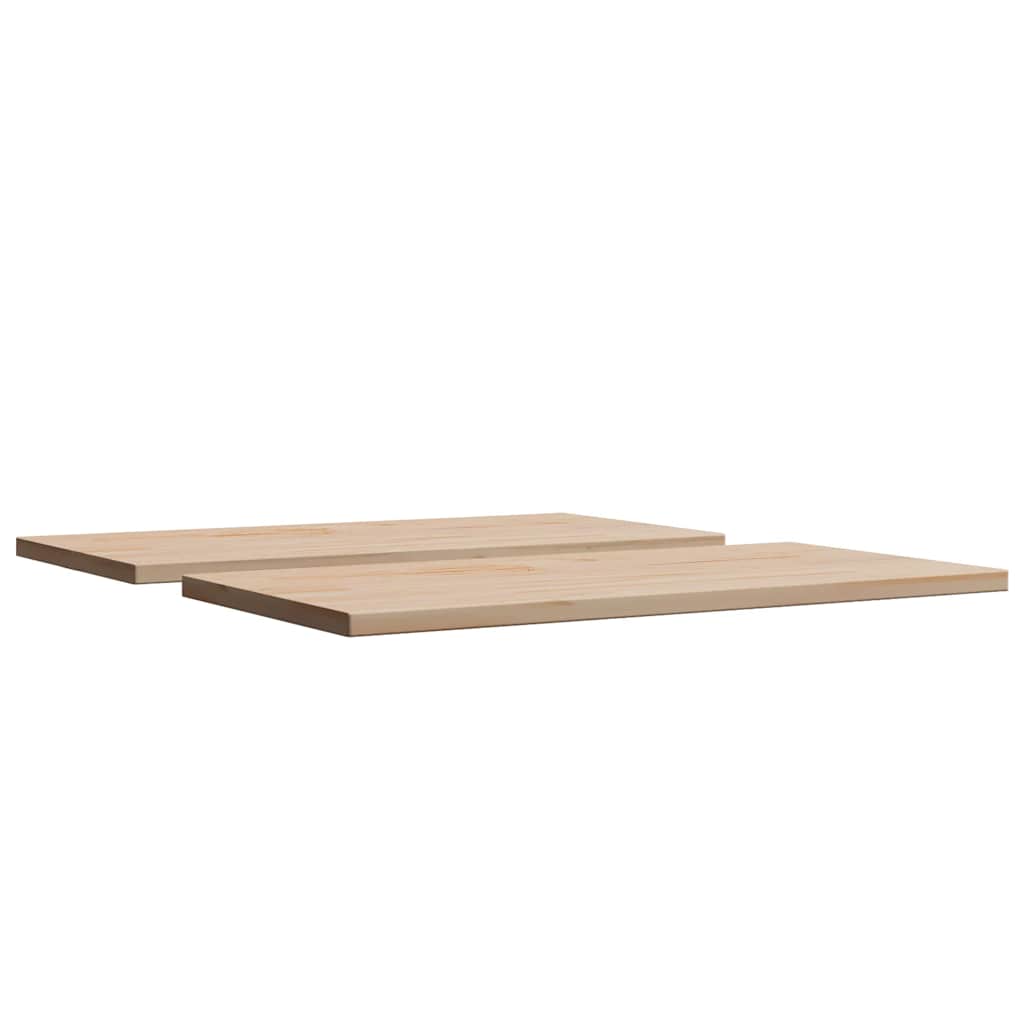 Table Tops 2 pcs 80x40x2.5 cm Rectangular Solid Wood Pine