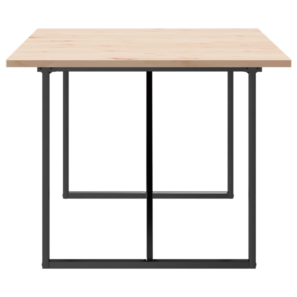 Dining Table O-Frame 200x100x75.5 cm Solid Wood Pine and Steel