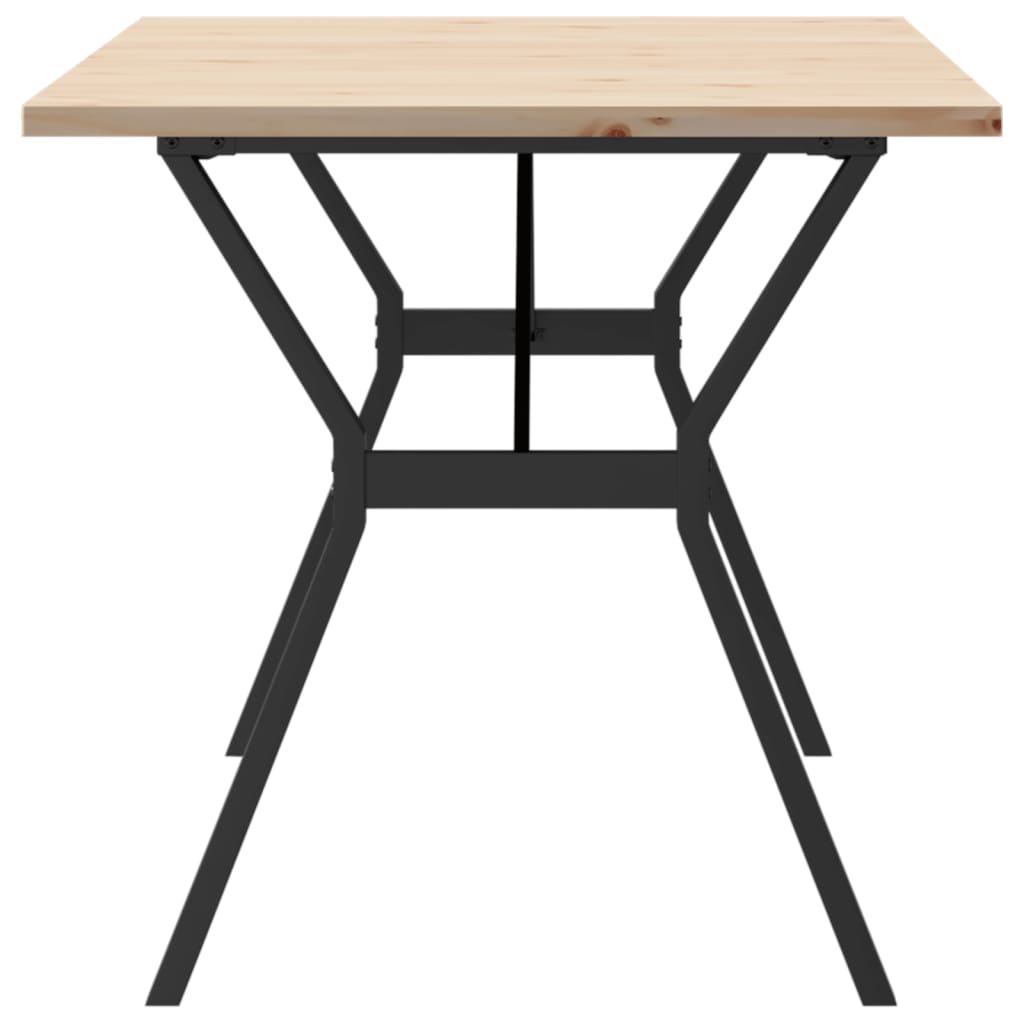 Dining Table Y-Frame 160x80x75,5 cm Solid Wood Pine and Steel