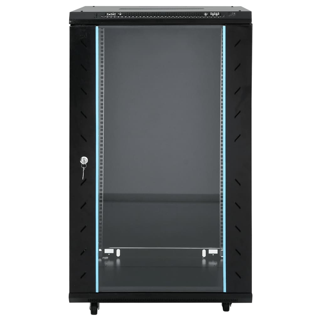 Network Cabinet with Storage Black 600 x 600 x 1000 mm Steel