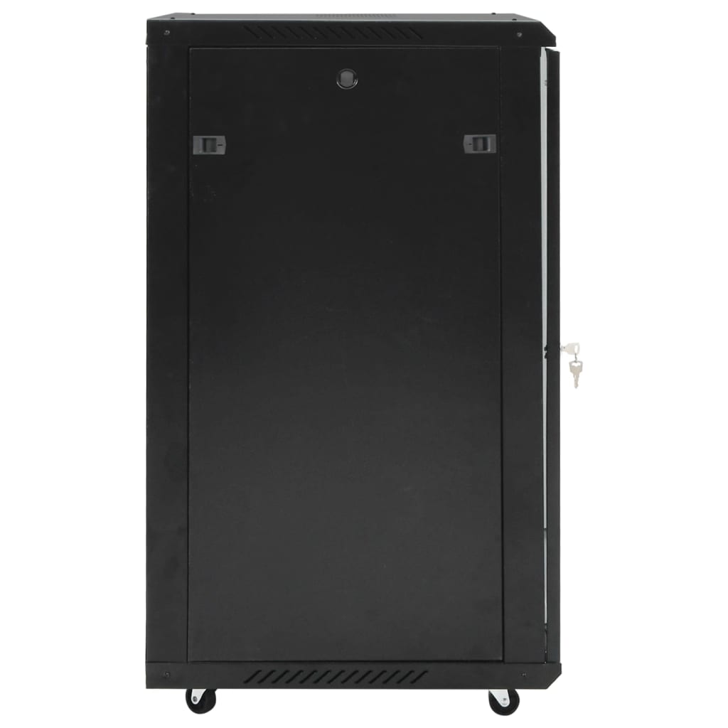 Network Cabinet with Storage Black 600 x 600 x 1000 mm Steel