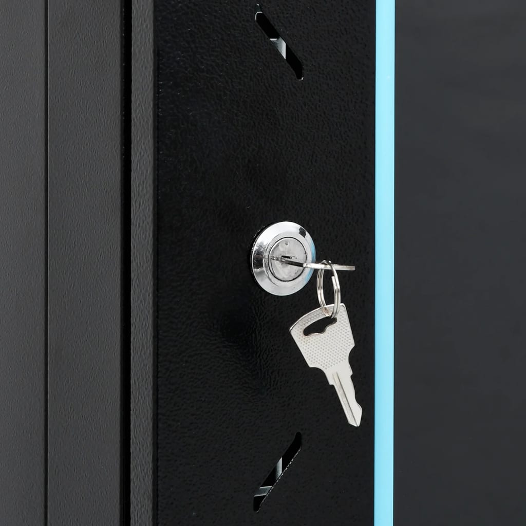 Network Cabinet with Storage Black 600 x 600 x 1000 mm Steel