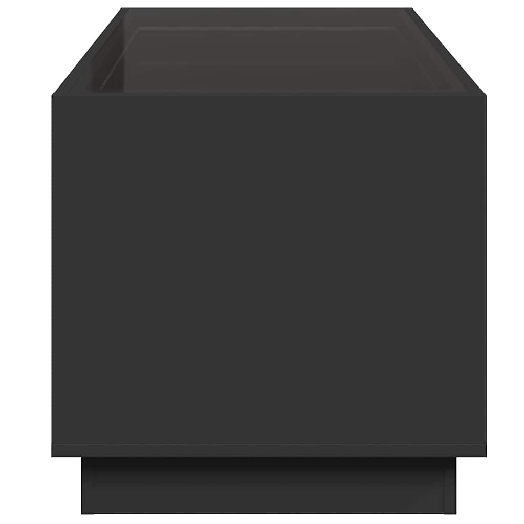 Coffee Table with Infinity LED Black 70x50x50 cm