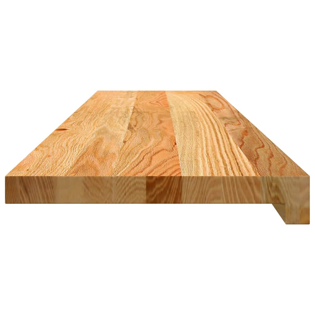 Stair Treads 4 pcs Light Brown 100x30x2 cm Solid Wood Oak
