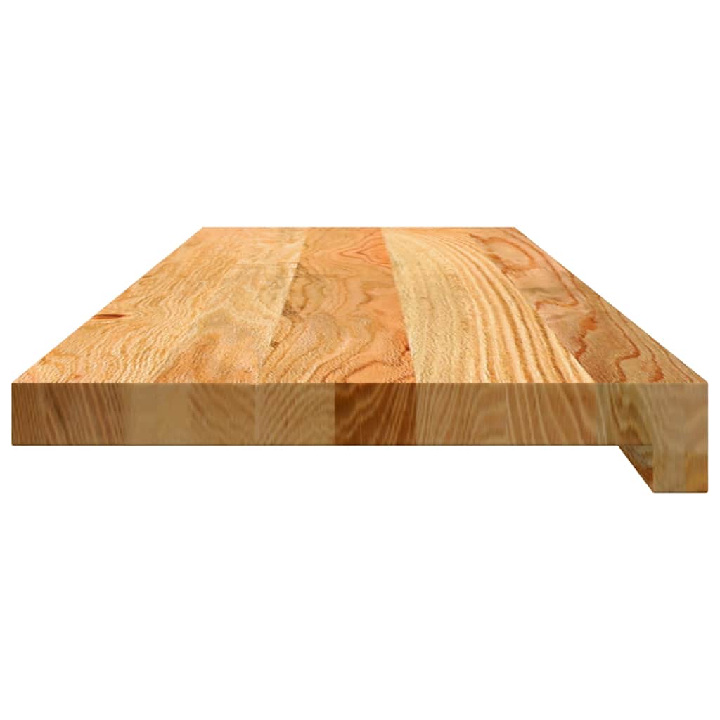Stair Treads 8 pcs Light Brown 80x25x2 cm Solid Wood Oak