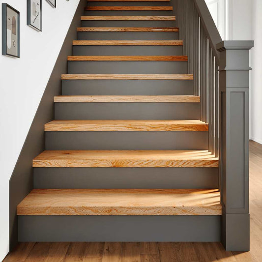 Stair Treads 8 pcs Light Brown 90x30x2 cm Solid Wood Oak