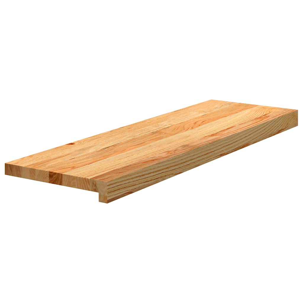 Stair Treads 12 pcs Light Brown 80x30x2 cm Solid Wood Oak