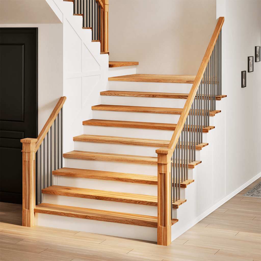 Stair Treads 12 pcs Light Brown 120x30x2 cm Solid Wood Oak